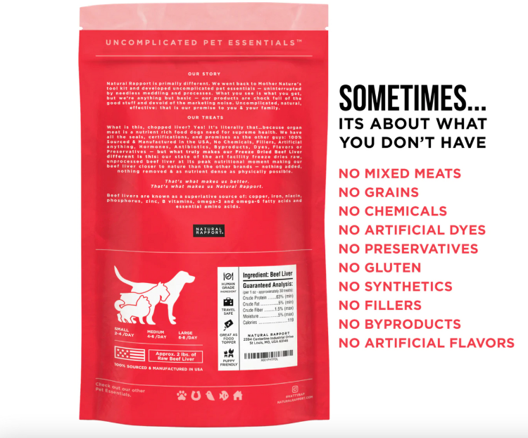 The Only Freeze Dried Beef Liver Dogs Need